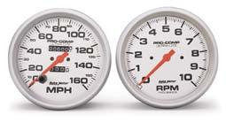 Mopar Oil Pressure 0-100psi In-Dash 3-3/8 & 5 Speedometers & Tachometers When using a late model transmission, Auto Meter electronic speedometer is the answer.