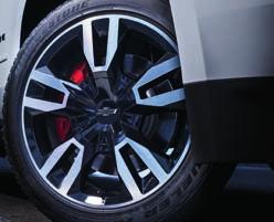 1. EXCLUSIVE 22-INCH WHEELS. Suburban RST rolls on unique Gloss Black-painted aluminum wheels with custom Silver accents. 2. FIRST IMPRESSIONS COUNT.