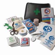First Aid Kit Popular first aid kit is small, compact, and filled with a wide range of first aid items. Designed to fit easily into your overhead system, glove box, or seat back pouch.