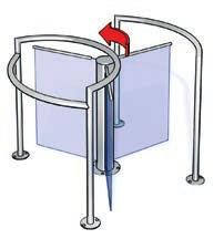 dormakaba Tripod And Waist Height Turnstiles HTS-E03 Waist Height Turnstiles Option 1 Option 2 Option 3 Standard units HTS-E03 Construction Material Side barrier elements Rotating units AISI 304