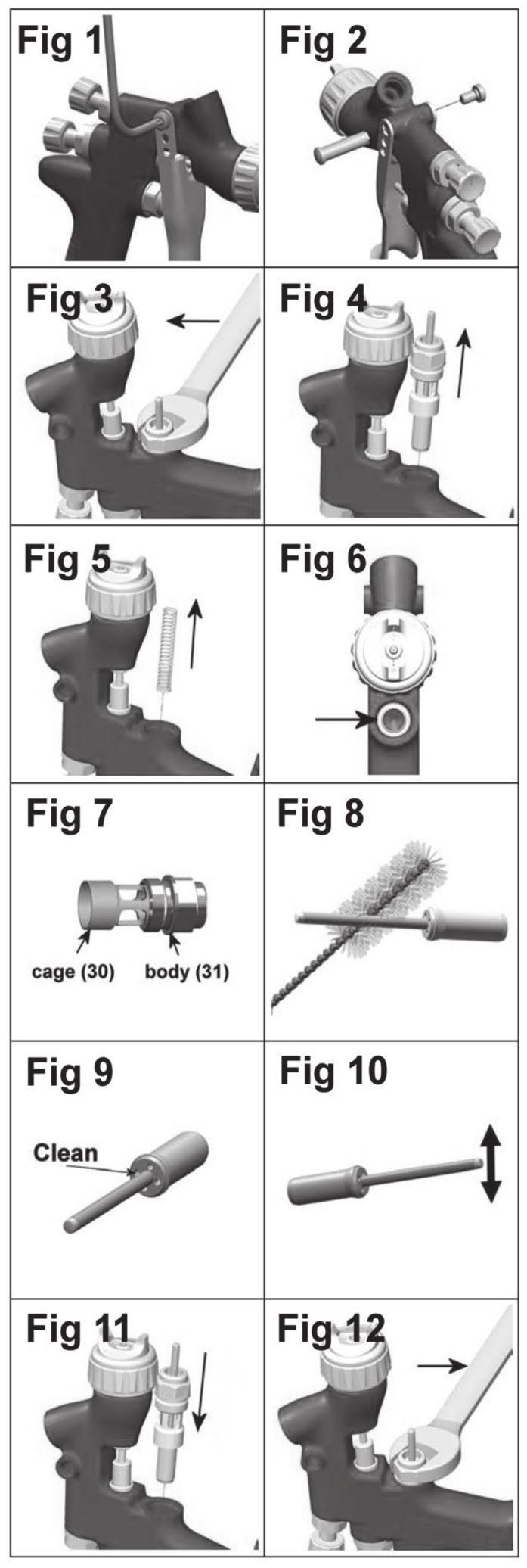 Page 9 Parts Replacement/Maintenance AIR VALVE INSTRUCTIONS Servicing Air Valve Reasons to service air valve: A) Air valve not functioning correctly (may need cleaning). B) Routine maintenance.
