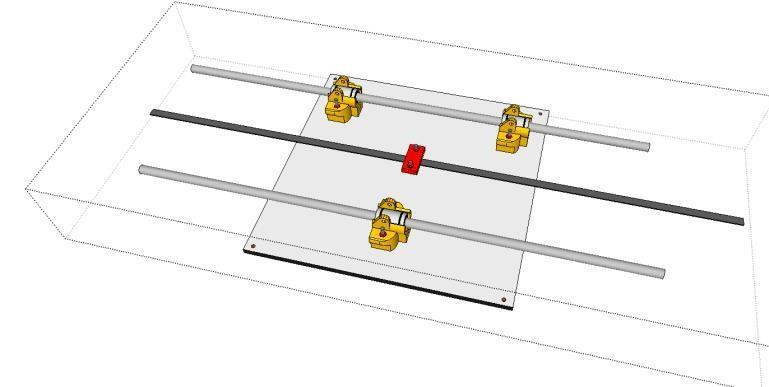 Tighten Belt 2) M3 X 20 Bolts 2) M3 Washer 2) M3 Lock Nuts At Equal half fasten the belt to the board using 2 M3X20.