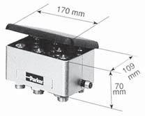 Mobile MACH System Dimensions and part numbers Top connectors: Description : This top connector unit includes the top casting with 4 to 7 female quick couplings and the complete cam locking system.