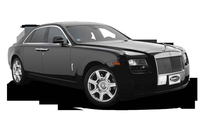 ROLLS-ROYCE GHOST SEDAN PASSENGERS: 3 LUGGAGE: 3 The Rolls Royce Ghost is a vehicle