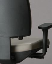 Seat reclines as the user tilts through the recline range, promoting good lumbar support in any