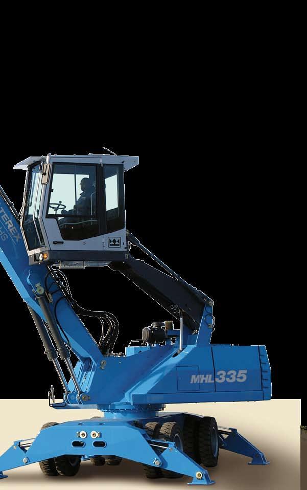 constricting the working radius. With its arge and soid undercarriage, the MHL 335 is ideay suited to satisfy this requirement.