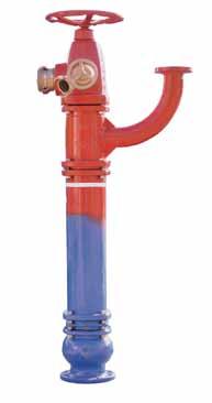 AVK DRY BARREL FIRE HYDRANT WITH MONITOR ELBOW UL/FM approved, stem rod of SS AISI 316, 250 PSI 27/CY AVK dry barrel hydrants are designed with a traffic flange for easy repair after collision.