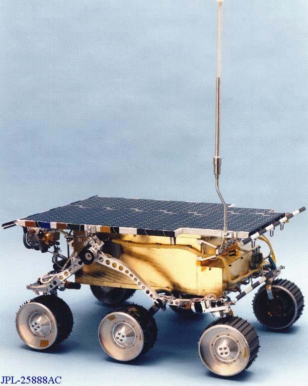 Mars Pathfinder Sojourner rover flown as engineering experiment 23 lbs, $25M