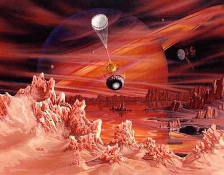 Huygens Probe Titan entry January 2005 Descent imaging used to survey