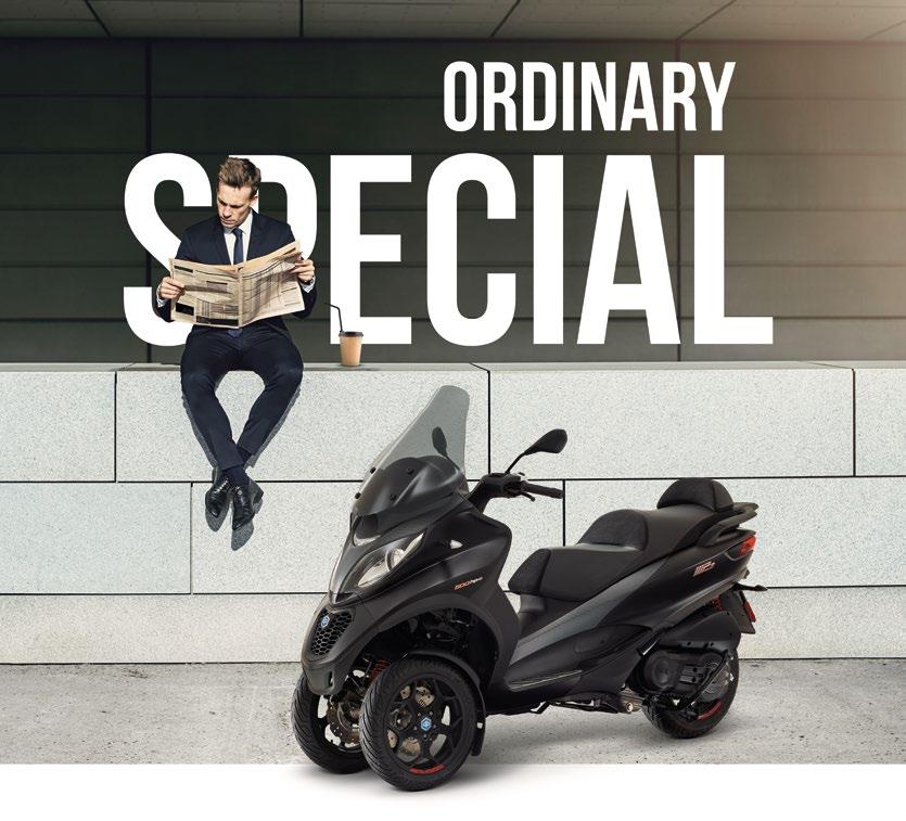 NEW PIAGGIO MP3 500 HPE SPORT. URBAN DRESS CODE. Switch on your emotions any day and every day with your MP3: challenging work days, moving about the city quickly, weekend escapes.