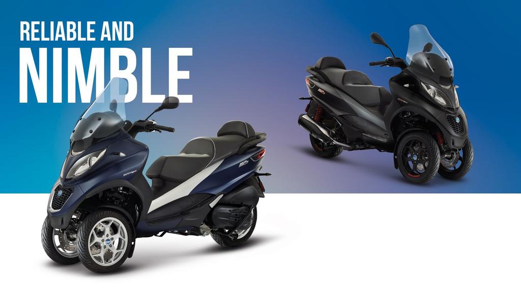 MP3, the world s first 3-wheeled scooter, takes urban mobility towards new horizons.