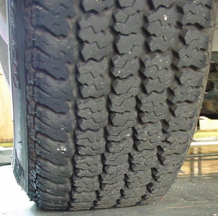 When they were low on pressure, there was a visible difference in the sidewall appearance. ADJUSTING TIRE PRESSURE All valve stems should be equipped with screw caps.