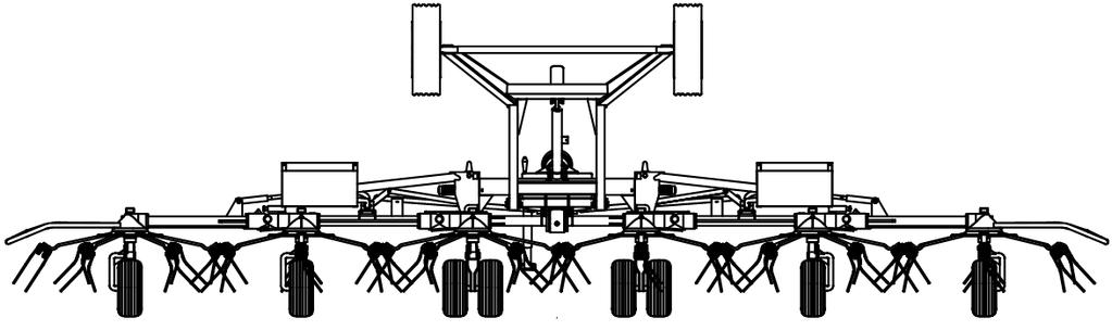 The wheels should face in the direction shown in the drawing. Fig. 2 - Use the pivot (3) and the elastic pin (13) to assemble the rotor group. Now assemble the transport axle with the pivots (5).
