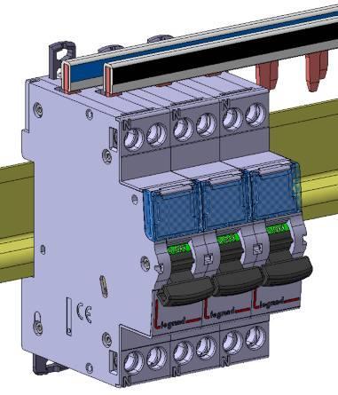 4. PREPARATION - CONNECTION (continued) Module maintenance:. A circuit breaker may be replaced in the middle of a row supplied with busbars without disconnecting the other products.