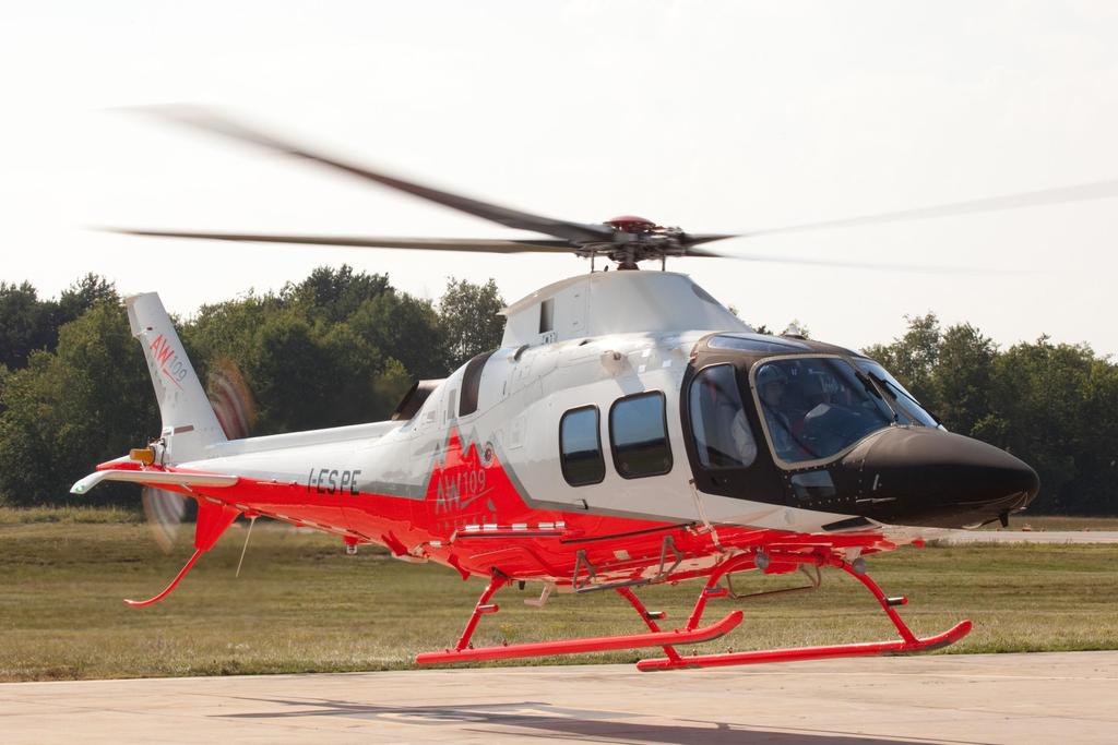 AW109 Trekker The Fastest Light Twin Separate baggage compartment for loose / contaminated materials Smooth ride throug the fully elastomeric main rotor design Large sliding doors for easy stretcher