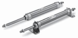 ir Cylinder: Non-rotating Rod Type Double cting, Double Rod Series KW ø20, ø25, ø32, ø40 ow to Order Mounting asic (Double-side bossed) L xial foot F Flange U Trunnion KW L 40 150 Cylinder stroke