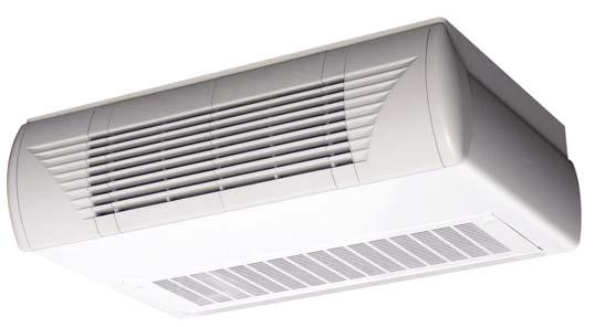 Ceiling exposed units with cabinet, AHC type Bottom air intake grille supplied as optional AHC ceiling exposed units are designed for ceiling mounting in areas where it is necessary