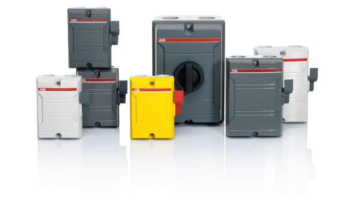 Enclosed switches and safety switches ABB offers a complete range of enclosed switches and safety switches covering the range I th 25 630 A, I e 16 630 A, for utilization category AC 23A at U e 400