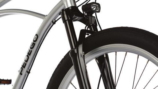 STOP ON A DIME Top of the line hydraulic disc brakes stop on a dime with the greatest of ease.
