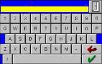 4 4 Operation Other Elements of the Control Panel Input Window When a field for entering a name is touched, this input window appears.