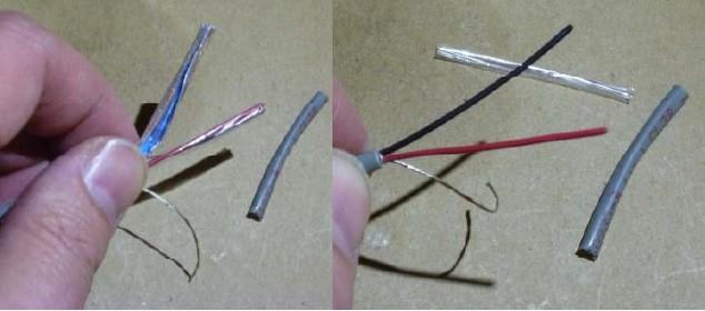 7. Peel back and remove the foil. Remove the plastic wrap from the red and black wires.