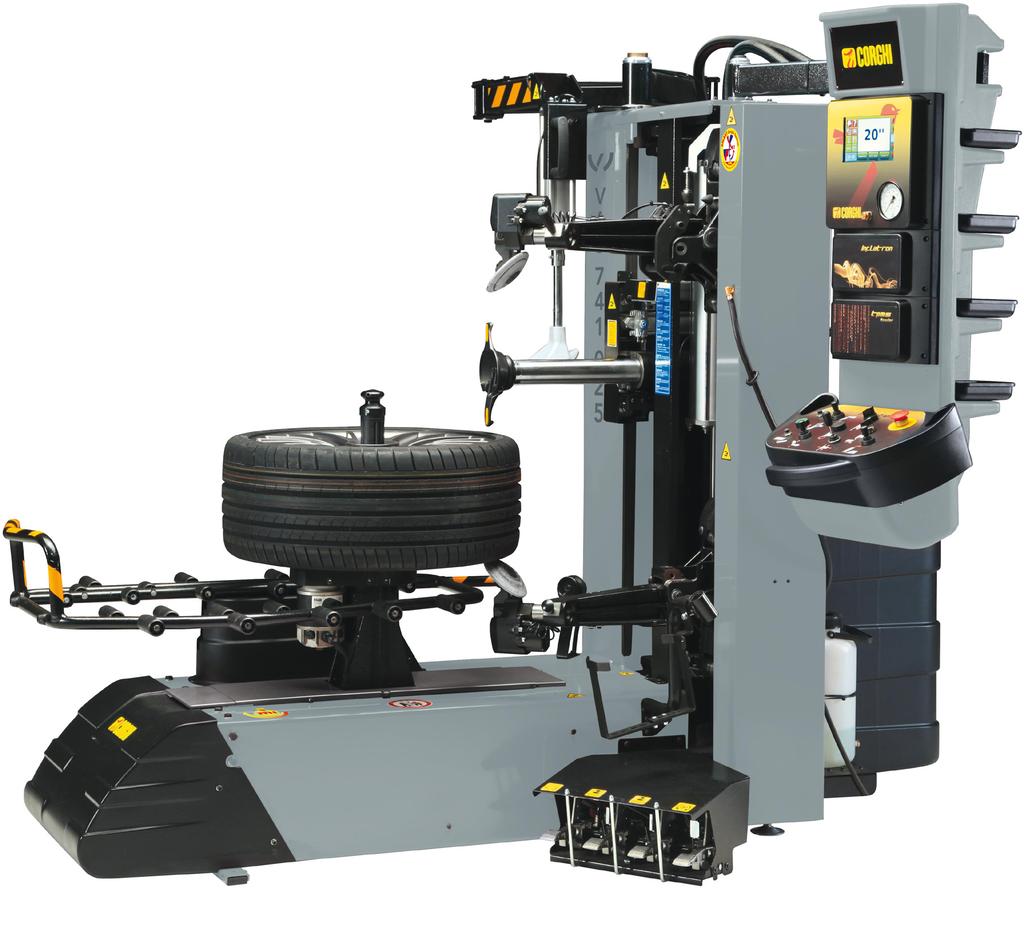 VAS 741 025 Universal automatic tyre changer CAR TYRE CHANGERS The machine has 4 automated work cycles to make procedures increasingly fast, simple and absolutely safe for integrity of the rim and