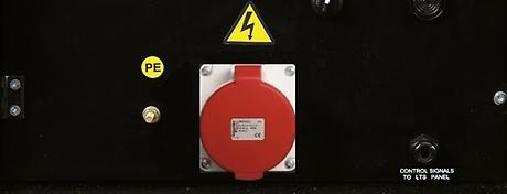 - Automatic control panel Mounted on the genset, complete with digital control unit for monitoring, control and protection of the generating set, protected