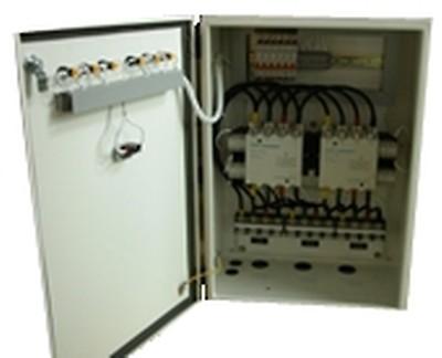 The logic control of the power supply changeover is operated by means of the Automatic Control panel mounted on the generating set, so therefore none logic device is required on the LTS panel.