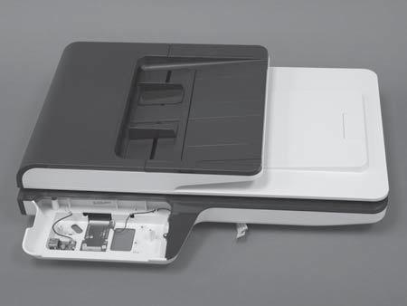 Assemblies accessed through the top and front covers Scanner assembly and scanner support bracket (MFP models only) The scanner assembly includes the document feeder assembly.