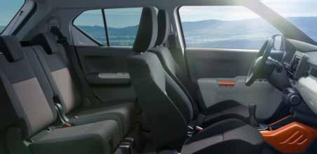 Sliding rear seats for an easier-to-use interior The left and right rear seats slide forward and backward separately from each other, making it possible to