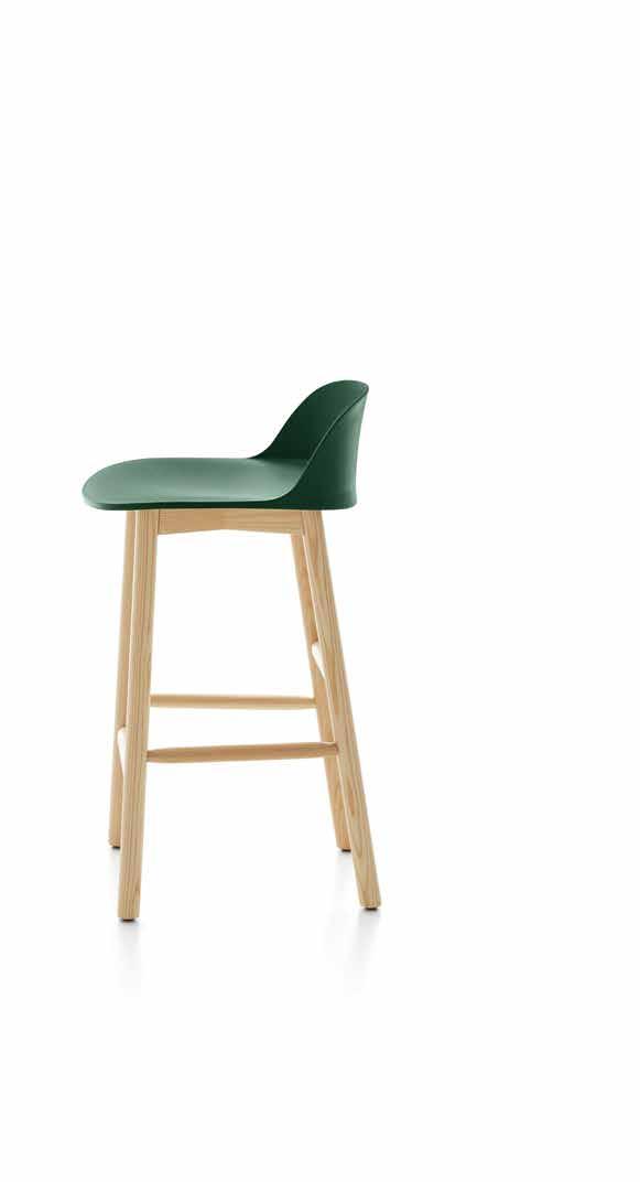 Barstool Dark Brown with high back.