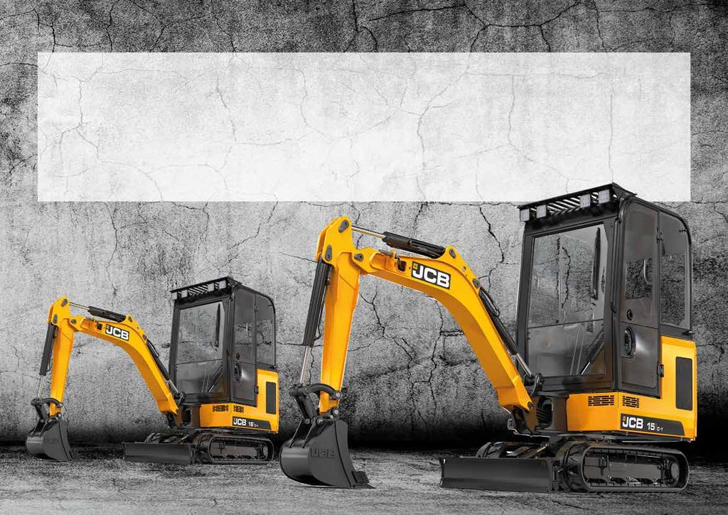 THE NEW GENERATION 1-2 TONNE COMPACT EXCAVATOR RANGE FROM JCB ENCOMPASSES FIVE MODELS INCLUDING FOUR CONVENTIONAL TAILSWING AND ONE ZERO TAILSWING MODEL.