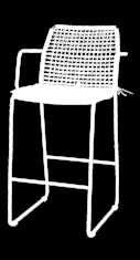 Wicker : Round (optional) Padded Cushion (CU66) OLEFIN MANDA BAR SIDE CHAIR (STAINLESS STEEL) MG2746 :