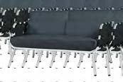 L O U N G E Sofa MEIKA SOFA 1-SEATER MG3217 Upholstery : Leisuretex Cushion : Stainless Steel AS ORIGINAL POWDER COATING (Category A) :