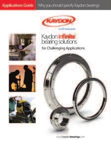 applications. 4 pages. Stainless Steel s Speeds Reali-Slim bearing selection process.