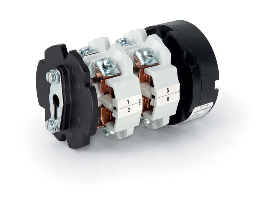 CA Series Overview The range of cam switches CA series includes ratings from to 6A and insulation voltages of 69.