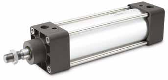 P1D-T Pneumatic ISO Cylinders - Ø32 - Ø125 Double acting with stainless steel piston rod Bore sizes Ø32 - Ø125 Stroke lengths 5-2800 Magnetic piston as standard Adjustable cushioning as standard Low