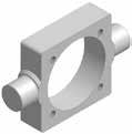 90 to ports 0 to ports Material: Trunnion: Zinc plated steel Trunnion centred The central trunnion for the P1D-T is ordered with letter D in position 17 (no dimension specified in positions18-20). e.
