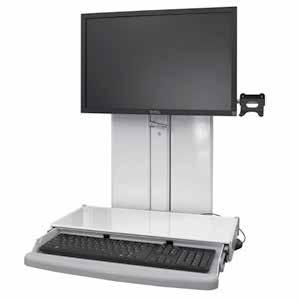 track mounted arms Vertical sit-stand workstations Ceiling
