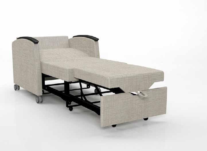 double seat width Optional fold down & rotating table 227kg SWL THE SLEEPOVER OTTOMAN