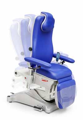 MERIDIAN ADJUSTABLE TREATMENT RECLINER The new electric treatment chair meets all the requirements of