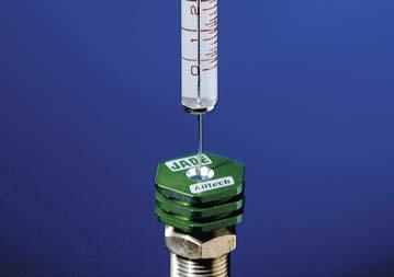 JADE Inlet JADE Inlet Tapered needle guide insures effective primary seal, reproducible needle positioning and injection ease. Finned valve cap design maximizes convective heat transfer.