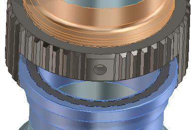 Insert the plug nipple with the forward facing seal into the slot of the coupling nut.