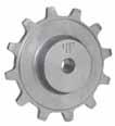 1757 Semi-Steel Sprocket 1757 Idler Wheel 0.38 in (9.7 mm) Face Width 3.19 in (81.0 mm) Face Width Length thru Bore Bore Diameter Pitch Diameter Outside Diameter Length thru Bore 3.31 in (84.