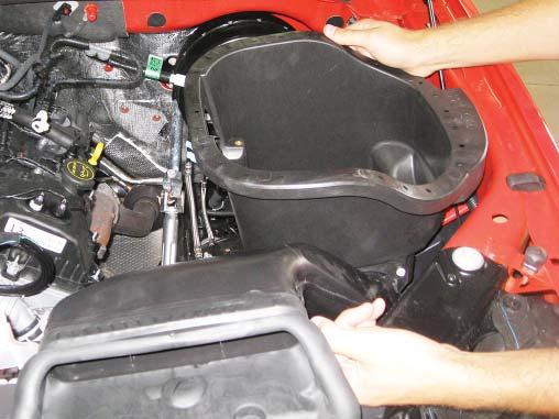 7. Install the Roush airbox into the truck by