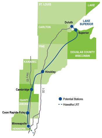 Twin Cities-Duluth Corridor Project Overview Northern Lights Express is a proposed high speed passenger rail project that would provide rail service between Minneapolis/St.