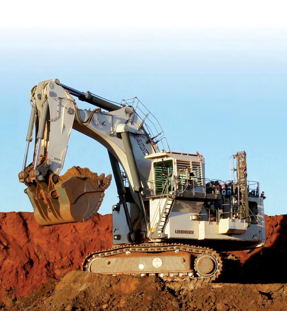Mining Excavator R 9400 Operating Weight with Backhoe Attachment: 345.500 kg / 760,600 lb Operating Weight with Shovel Attachment: 353.