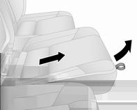 Opening To access each storage box, first release the seat cushion by grasping the strap located at the front edge of the cushion and