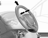 Controls Steering wheel adjustment Steering wheel controls Instruments and controls 85 Horn Unlock lever, adjust steering wheel, then engage lever and ensure it is