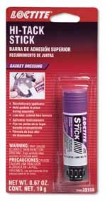 Gasketing & Sealing Loctite Hi-Tack Stick - Gasket Dressing No mess semi-solid formula offers added control and ease of use. Patented package is portable and won t leak or spill.